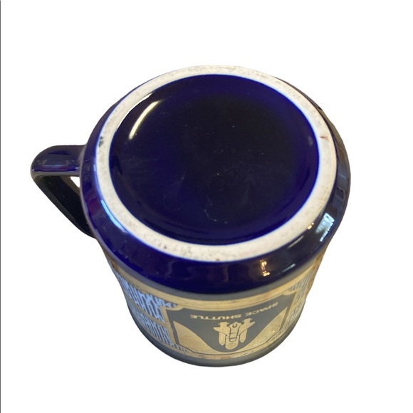 Culver Space Shuttle Kennedy Space Center NASA Cobalt Blue & 22kt Gold Cup - Picture 6 of 7
